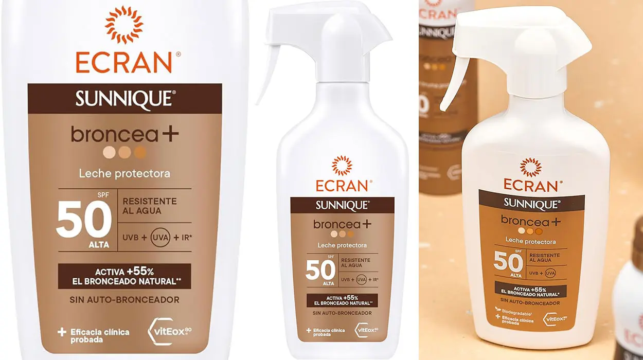 Chollo Pack x2 Leche Protectora Ecran Sunnique Broncea+ SPF 50 