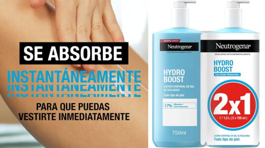 Chollo Pack de loción corporal Neutrogena Hydro Boost con ácido hialurónico