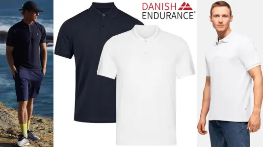 Pack de 2 polos Danish Endurance de algodón orgánico para hombre