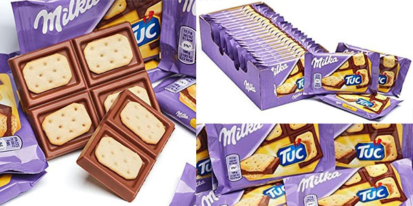 Chollo Pack x20 Mini tabletas de chocolate Milka Tuc