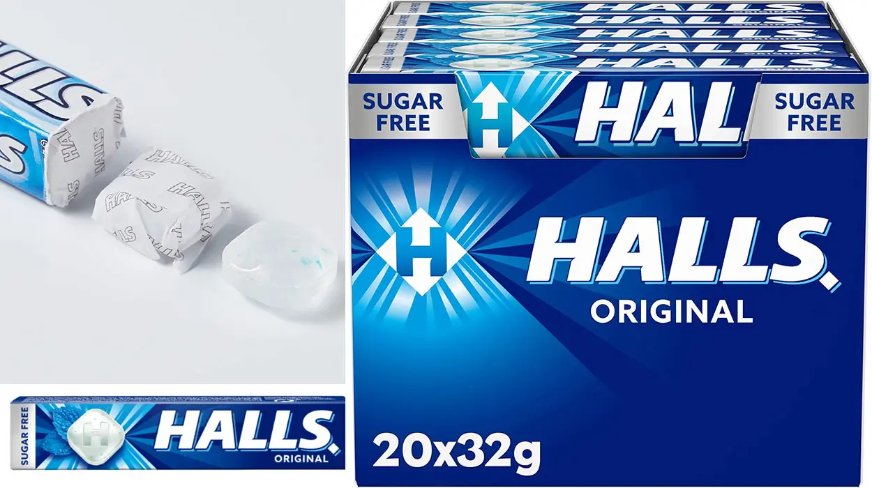 Chollo Pack de 20 sticks de caramelos duros Halls Eucalipto sin azúcar