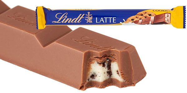 Chollo Pack de 24 barritas de chocolate con leche y galleta Lindt Latte
