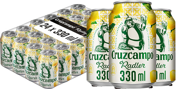 Chollo Pack 24 latas de cerveza Cruzcampo Radler