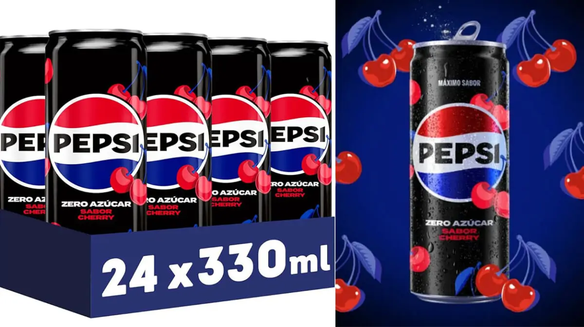 Pack x24 latas de Pepsi Cherry Zero Azúcar