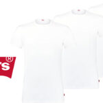 Chollo Pack de 3 camisetas Levi's blancas de cuello redondo para hombre