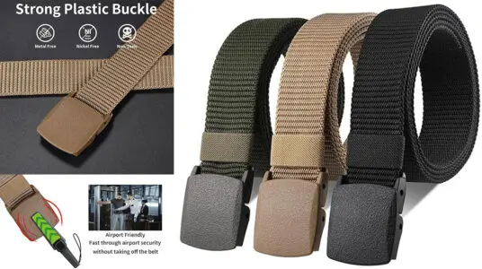 Chollo Pack Huiguli de 3 cinturones tácticos de nylon para hombre