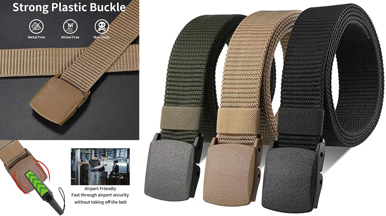 Chollo Pack Huiguli de 3 cinturones tácticos de nylon para hombre