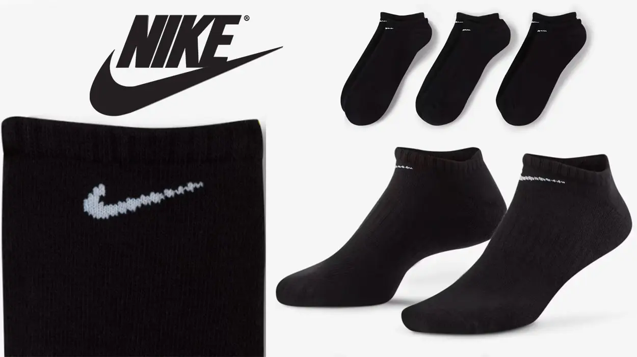 Chollo Pack de 3 pares de calcetines cortos Nike Everyday Cushioned para adulto