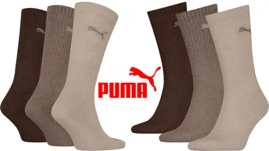 Chollo Pack de 3 pares de calcetines Puma Crew unisex