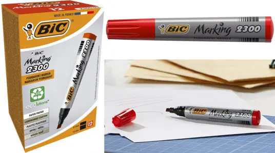 Chollo Pack de 36 marcadores BIC Marking 2300 en rojo