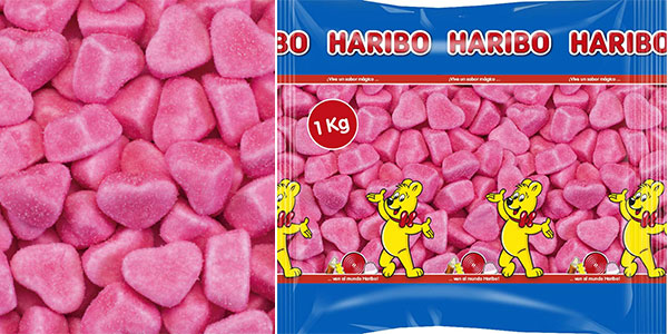 Chollo Pack de 4 bolsas de gominolas Haribo Corazón Soft Pika de 1 kilo 