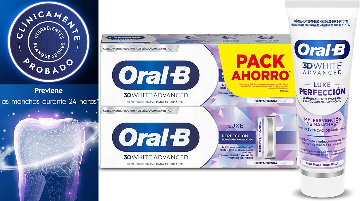 Dentífrico Oral-B 3D White Advanced Luxe Perfection