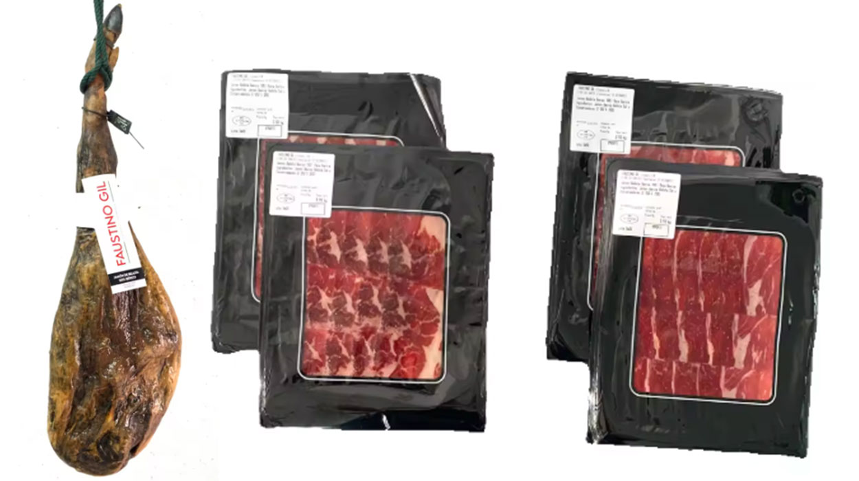 Pack de 4 sobres de jamón ibérico de bellota Faustino Gil Pérez 100% raza ibérica de 100 g barato