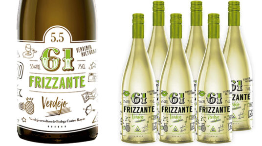 Chollo Pack de 6 botellas de vino blanco 61 Frizzante Verdejo