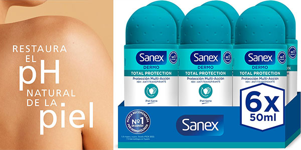 Pack x6 Desodorante Sanex Dermo Total Protection