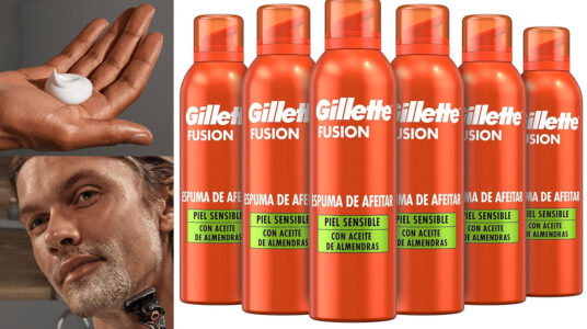 Espuma de afeitar Gillette Fusion con aceite de almendras