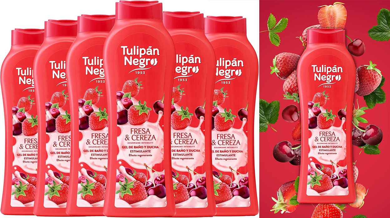 Chollo Pack x6 Gel Tulipán Negro Fresa & Cereza de 650 ml 