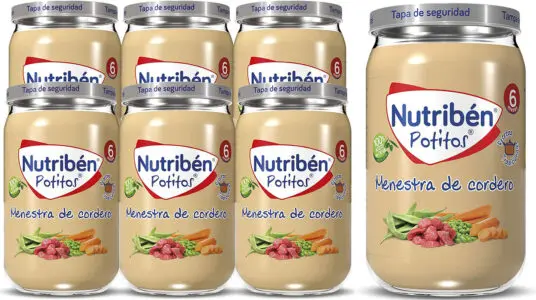 Chollo Pack de 6 potitos Nutribén Menestra de Cordero para bebé