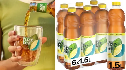 Chollo Pack x6 Fuze Tea Limón sin azúcar de 1,5 litros