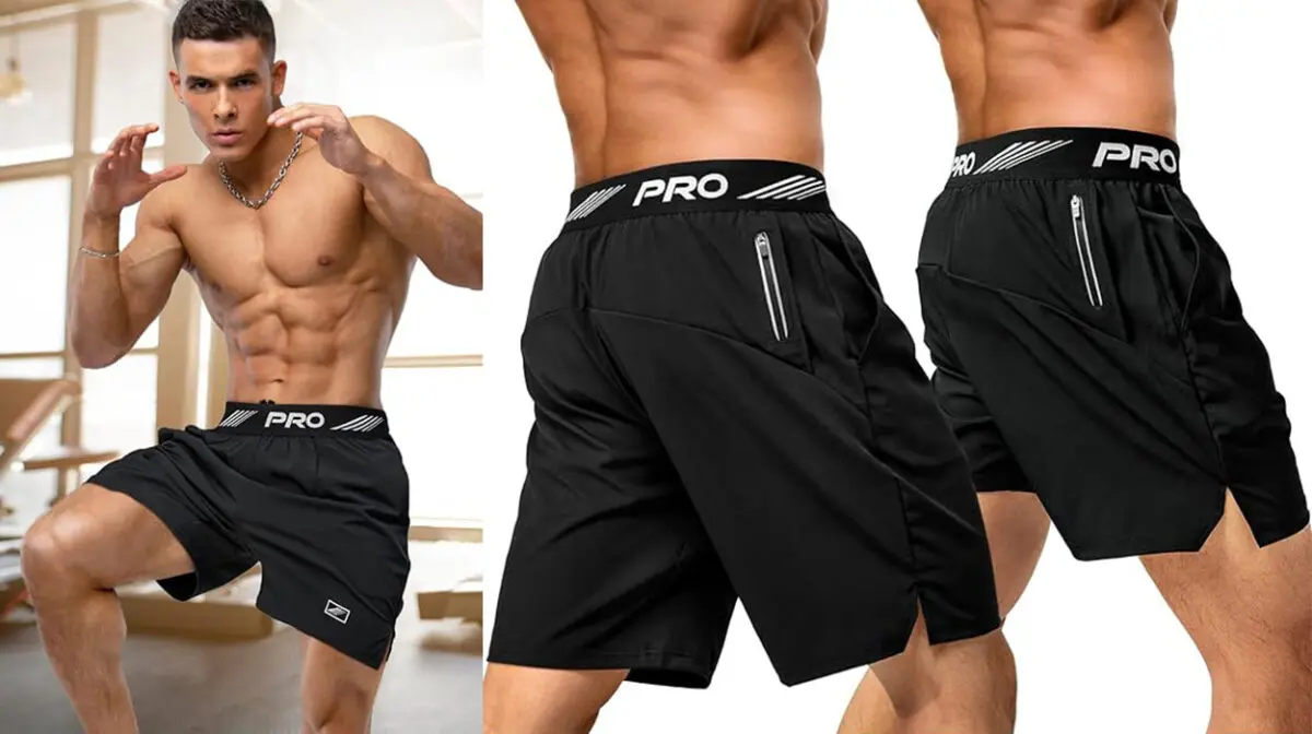Pack de 2 shorts deportivos de secado rápido Aquota para hombre