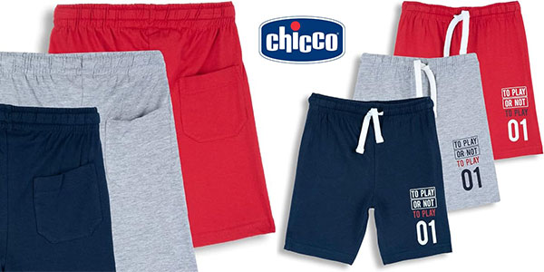 Chollo Pack de 3 pantalones cortos de algodón Chicco para niños