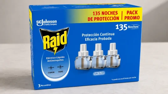 Chollo Pack de 3 recambios Raid para difusor eléctrico anti mosquitos comunes y tigre por sólo 6,56€ (-34%)