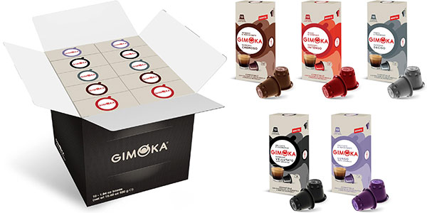 Pack de degustación de café Gimoka con 100 cápsulas