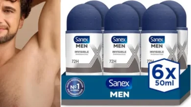 Chollo Pack Desodorante Sanex Men Invisible Antimanchas de 50 ml