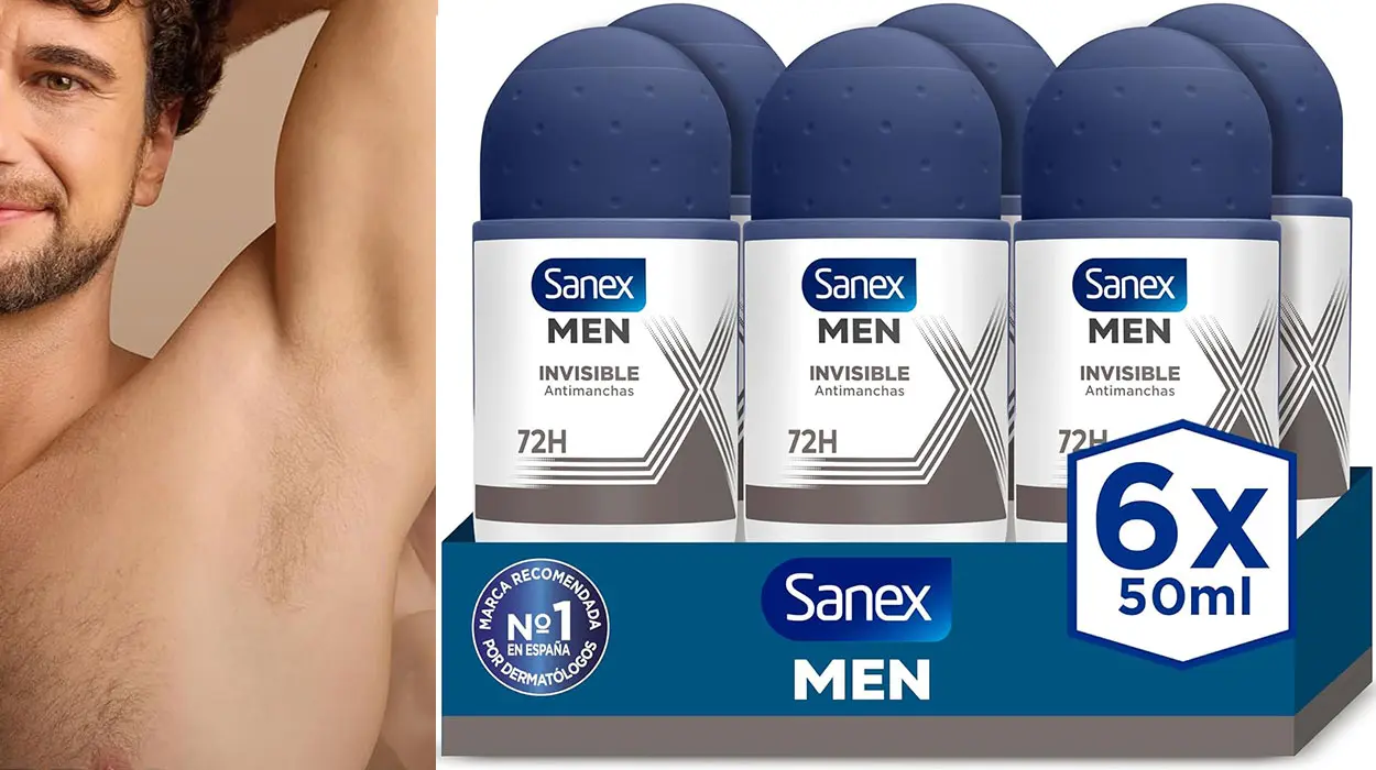 Chollo Pack Desodorante Sanex Men Invisible Antimanchas de 50 ml