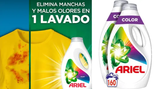 Chollo Pack de detergente líquido Ariel Color con 160 lavados