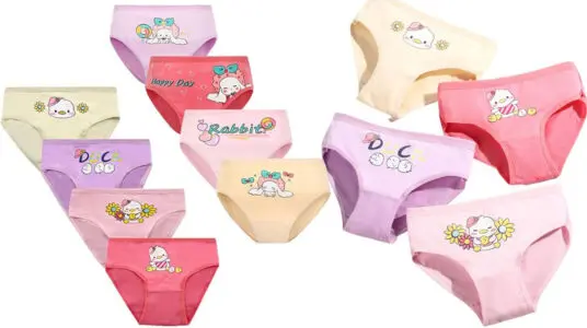 Chollo Pack FedMois de 8 braguitas de algodón con diseños divertidos para niñas 2-9 años
