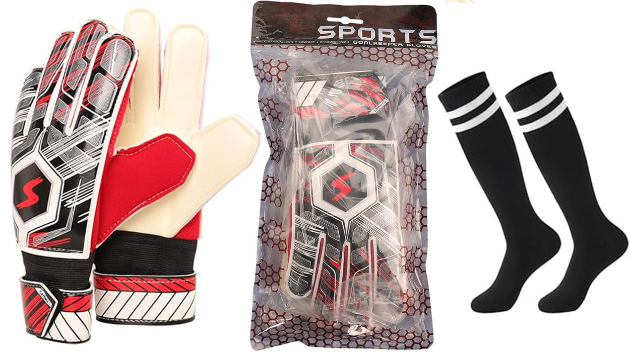 Chollo Guantes de portero de fútbol para niños con medias de regalo 
