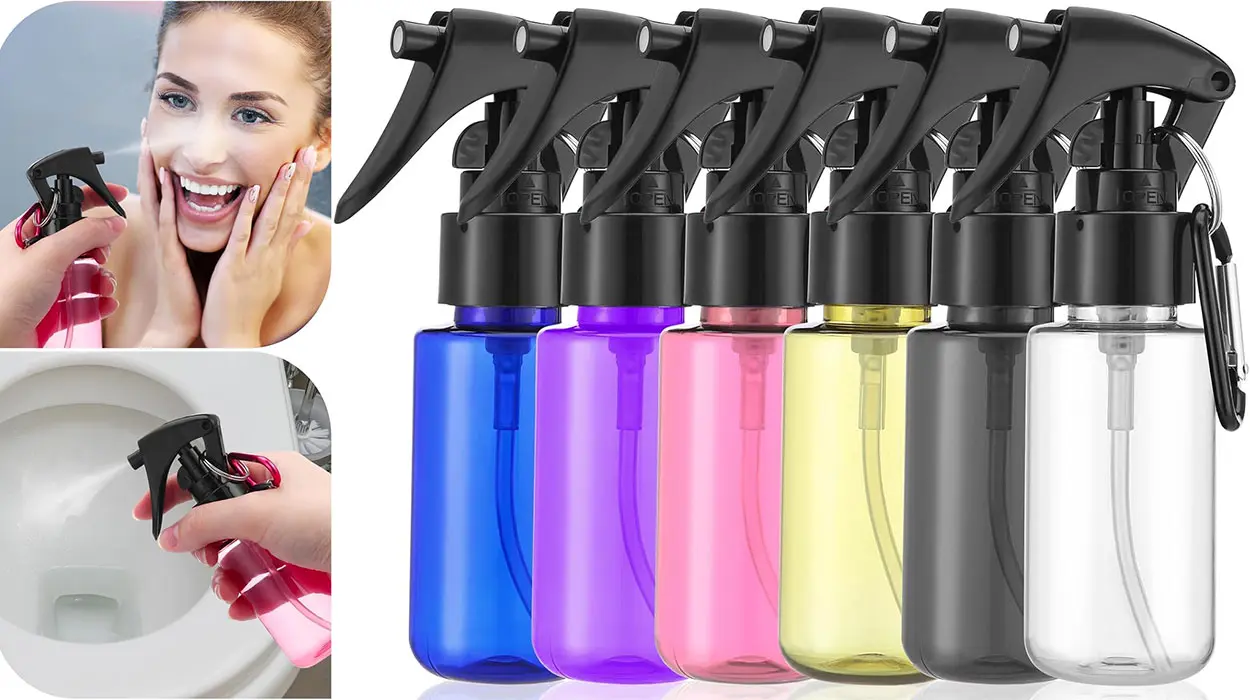 Chollo Pack Jostift de 6 botellas pulverizadoras pequeñas de 60 ml con mosquetón