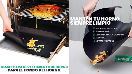 Chollo Pack Lukata de 3 hojas de revestimiento reutilizables para el horno