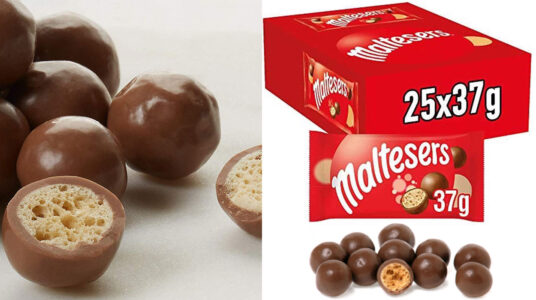 Chollo Pack Maltesers de 25 bolsas de bolitas de chocolate con leche