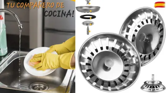 Chollo Pack Mardan de 2 tapones para fregadero de cocina