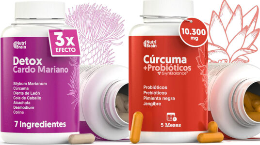 Chollo Pack Nutribrain de Cúrcuma con Probióticos + Cardo Mariano Detox