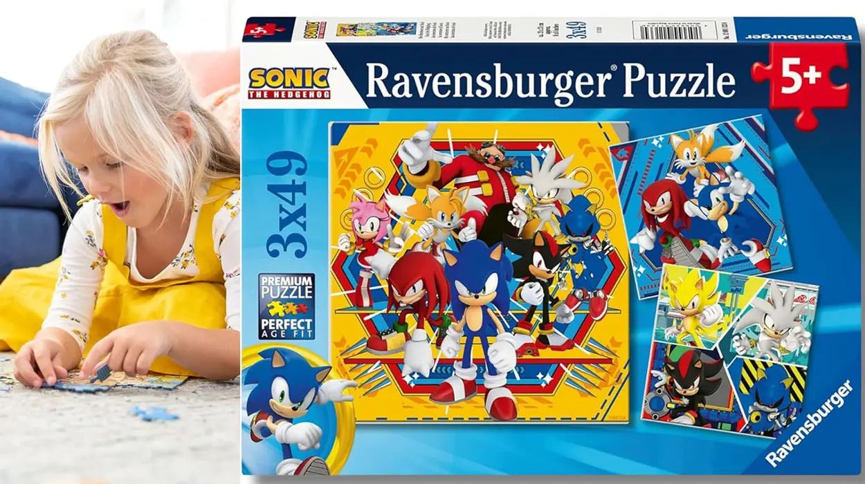 Chollo Pack Ravensburger de 3 puzles de Sonic para niños 