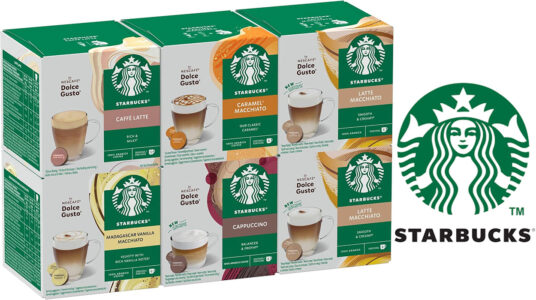 Chollo Pack variado de 72 cápsulas de café Starbucks para Nescafé Dolce Gusto