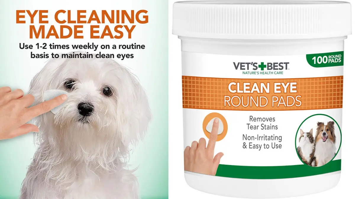 Pack de 100 almohadillas de limpieza de ojos para perros y gatos Vet's Best