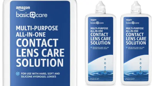 Solución para lentes de contacto todo en uno Amazon Basic Care