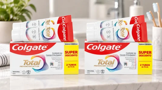 Chollo Pack x2 Tubos de pasta de dientes Colgate Total de 75 ml por sólo 2,56€ (-33%) ¡1,28€ cada uno!