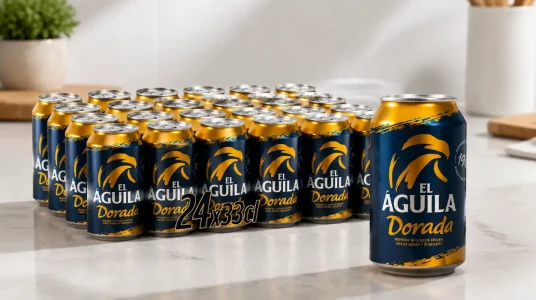 Chollo Pack x24 Latas cerveza El Águila Dorada Especial de 33 cl por sólo 13,68€ (-29%) ¡Sólo 0,57€ cada una!