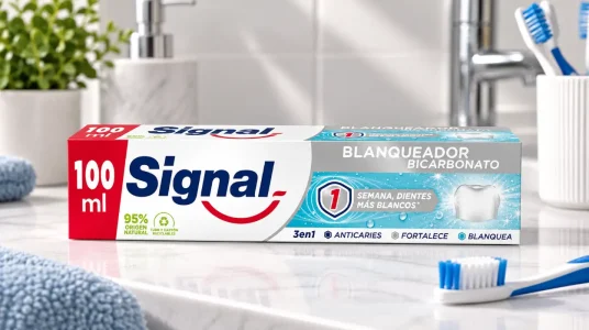 Chollo Pack x7 Pasta de dientes Signal Blanqueador Bicarbonato de 100 ml por sólo 6,41€ con descuento automático ¡0,91€ cada una!