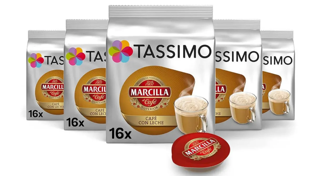 Pack x80 Cápsulas Café con leche Marcilla para cafeteras Tassimo