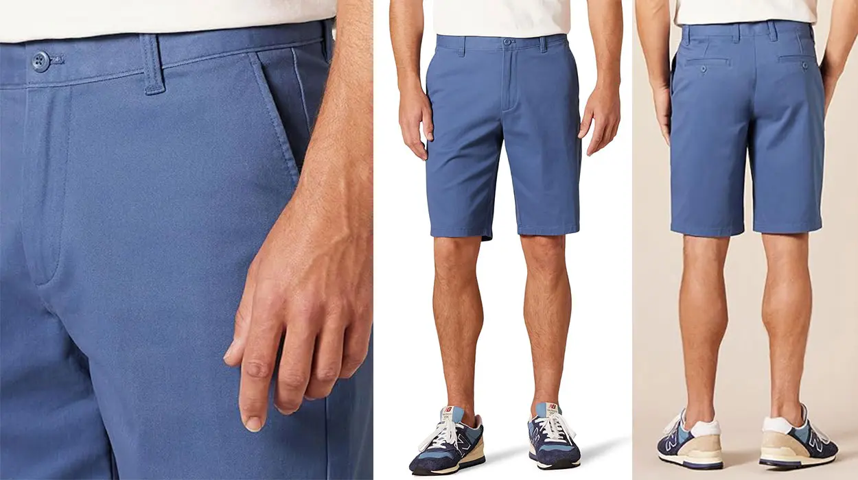 Chollo Pantalón corto chino elástico Amazon Essentials para hombre 