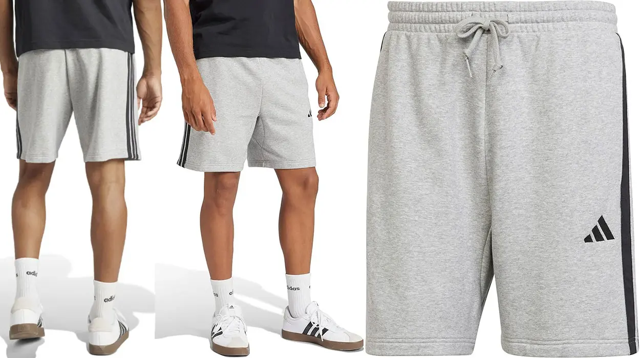 Chollo Pantalones cortos Adidas Essential 3 Stripes French Terry para hombre