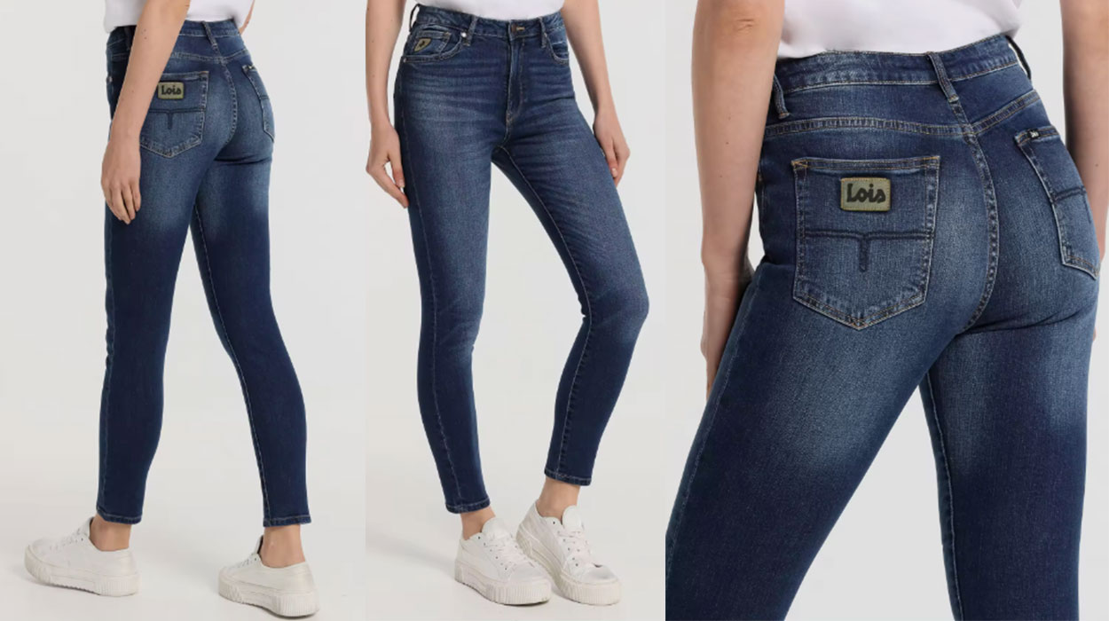 Chollo Pantalones Lois Jeans Skinny Ankle de tiro medio para mujer