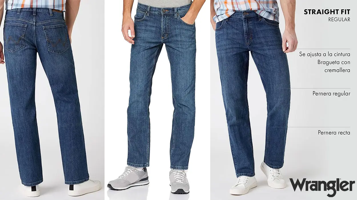 Chollo Jeans Wrangler Straight Regular para hombre