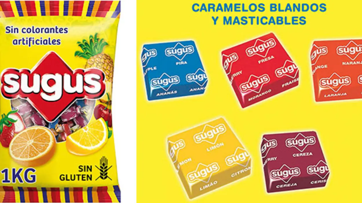 Paquete de caramelos Sugus de 1 kg